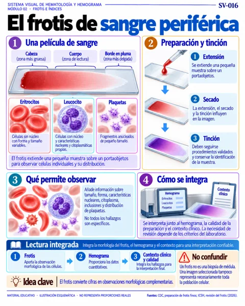 El frotis de sangre periférica